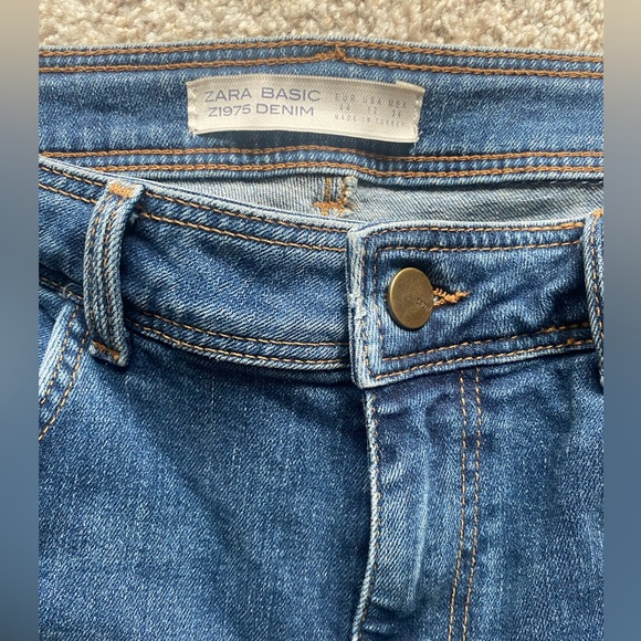 Zara Midrise distressed Denim Sz 12 - Picture 4 of 8